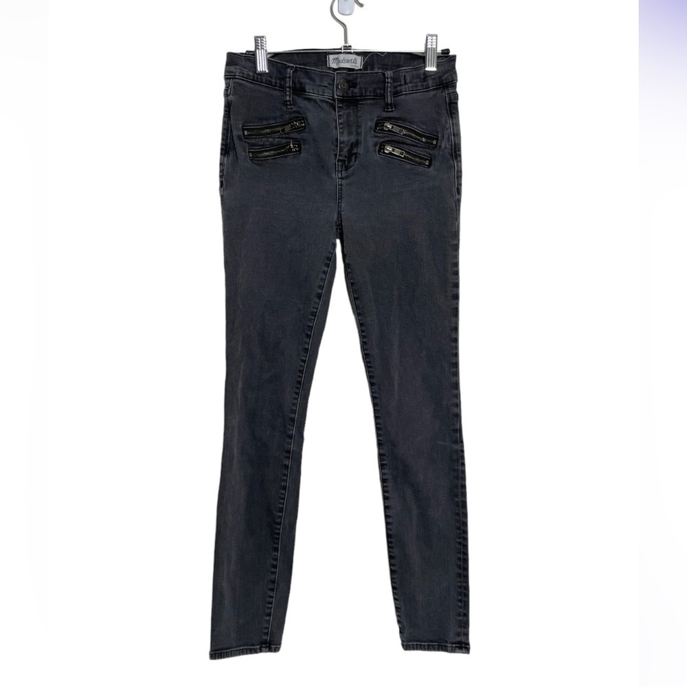 Madewell Black Hip Zipper Skinny Skinny Jeans 25